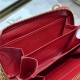 MINI Dior CARO ZIPPED POUCH Cannage Lambskin Red High