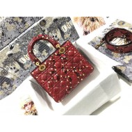 MEDIUM LADY Dior BAG Snake Red High