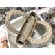 MEDIUM LADY D-LITE BAG Stripe Embroidery High