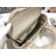 MEDIUM LADY D-LITE BAG Stripe Embroidery High