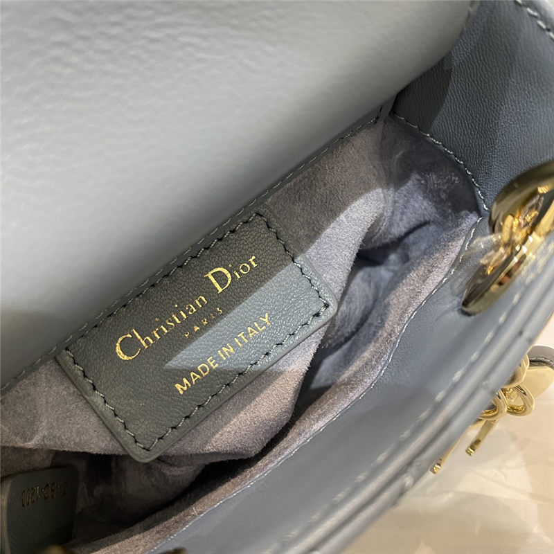 MICRO LADY Dior BAG Cannage Lambskin Blue-Dark High