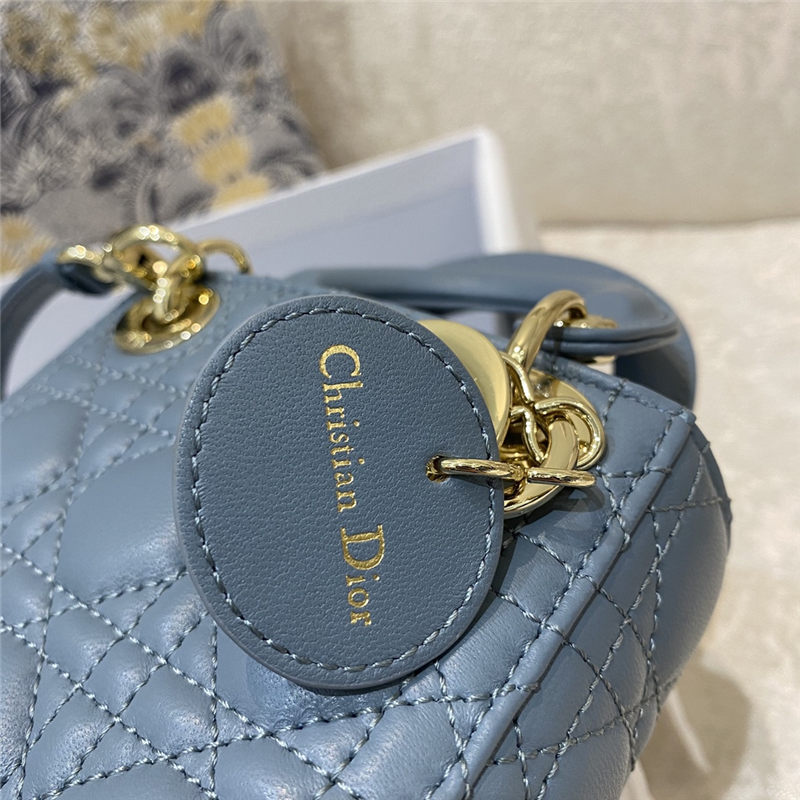 MICRO LADY Dior BAG Cannage Lambskin Blue-Dark High