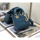 MINI LADY Dior BAG Patent Cannage Calfskin Ocean Blue High