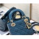 MINI LADY Dior BAG Patent Cannage Calfskin Ocean Blue High