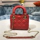 MINI LADY Dior BAG Cannage Lambskin Enamel Red High