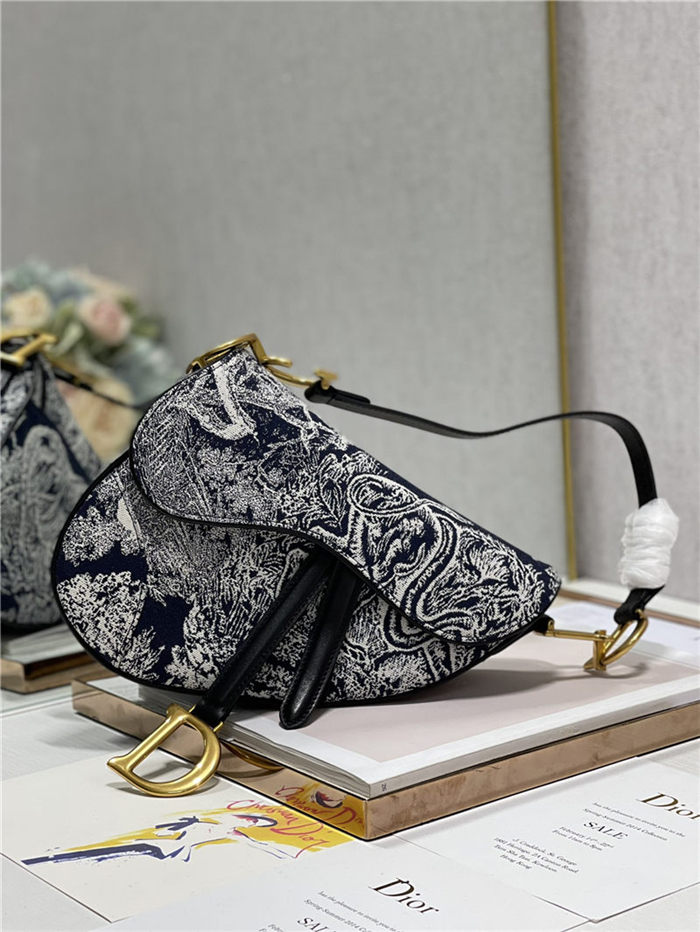 SADDLE BAG Toile de Jouy Reverse Jacquard High