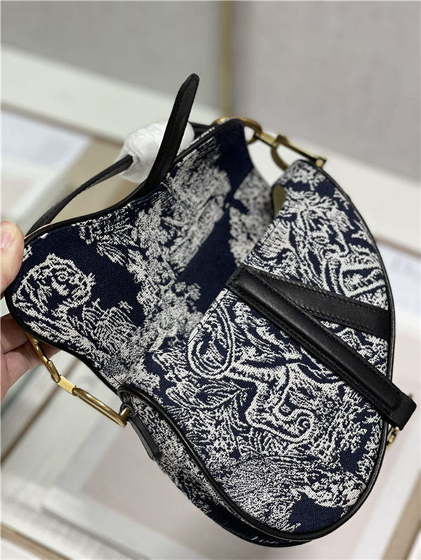 MINI SADDLE BAG Toile de Jouy Reverse Jacquard High