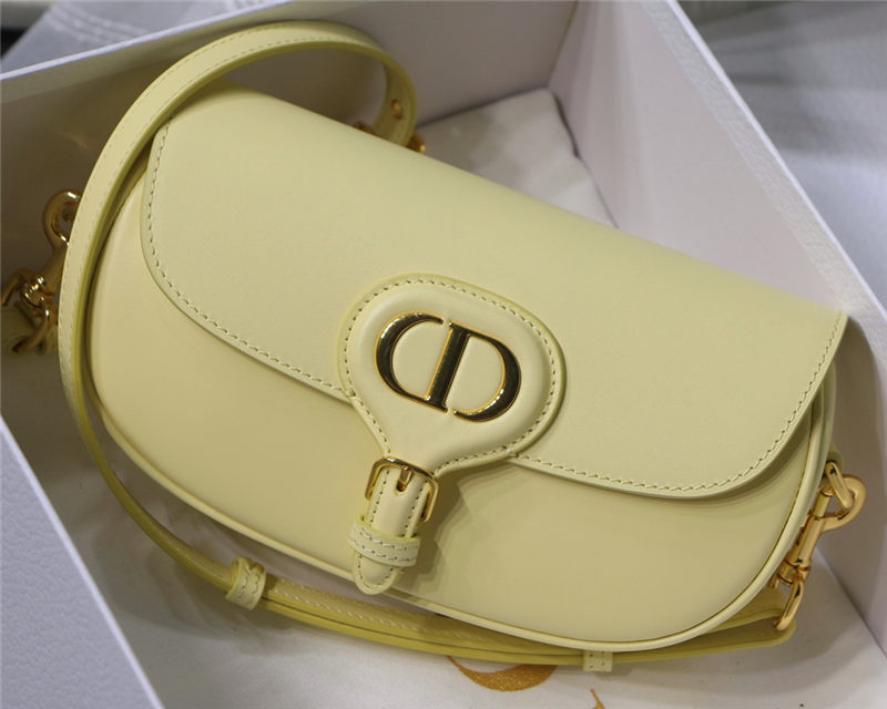 Dior BOBBY EAST-WEST BAG Box Calfskin Light Yellow High