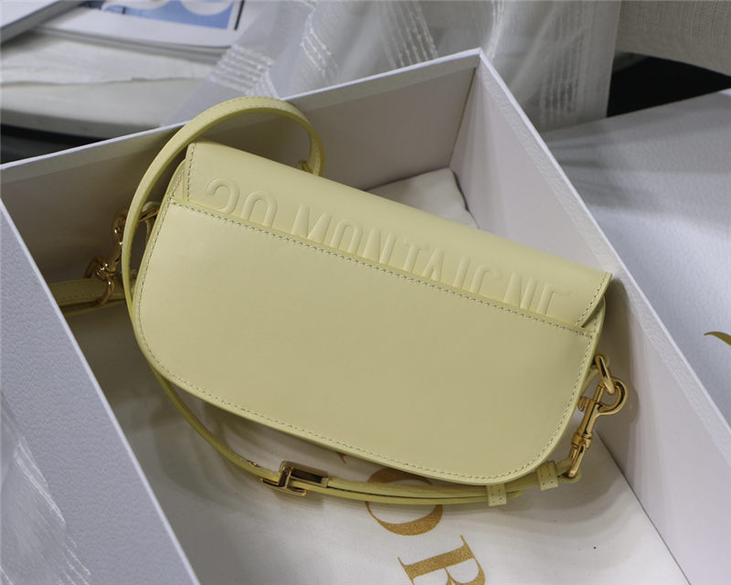 Dior BOBBY EAST-WEST BAG Box Calfskin Light Yellow High