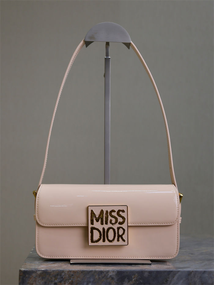 MISS DIOR FLAP BAG Patent Calfskin High