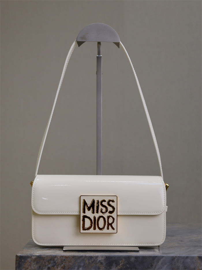 MISS DIOR FLAP BAG Patent Calfskin High