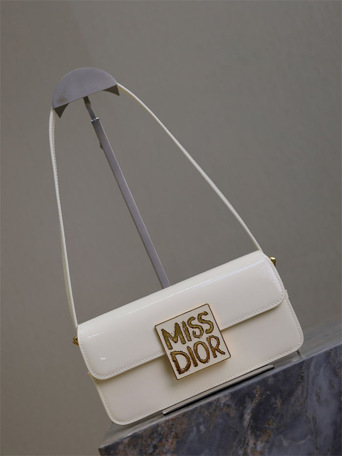 MISS DIOR FLAP BAG Patent Calfskin High