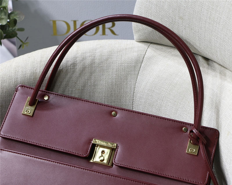 Dior PARISIENNE BAG Smooth Calfskin Burgundy High