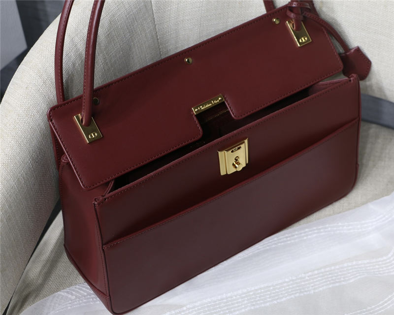 Dior PARISIENNE BAG Smooth Calfskin Burgundy High