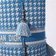 Dior BUBBLE BUCKET BAG Houndstooth Embroidery Sky Blue High