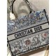 MEDIUM Dior BOOK TOTE Dior Jardin Magique Embroidery Denim High