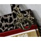 MEDIUM LADY D-LITE BAG Leopard-Effect Embroidered Velvet High