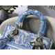 MEDIUM LADY D-LITE BAG Toile de Jouy Reverse Embroidery Blue High