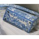 MEDIUM LADY D-LITE BAG Toile de Jouy Reverse Embroidery Blue High