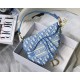 SADDLE BAG Dior Oblique Embroidery Blue High