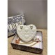 DiorAMOUR Dior CARO HEART POUCH WITH CHAIN Cannage Calfskin with Heart Motif Latte High