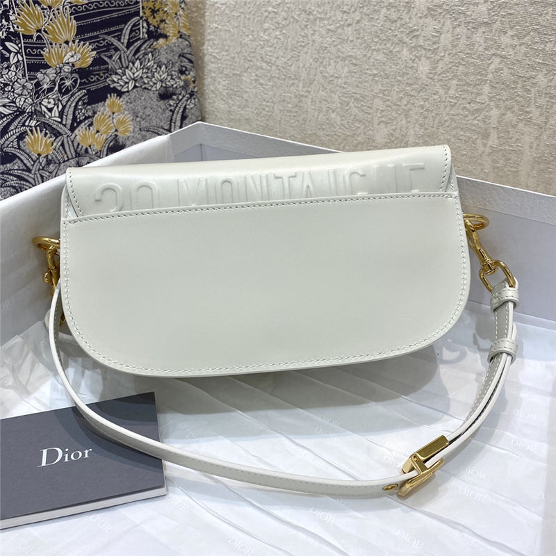 Dior BOBBY EAST-WEST BAG Box Calfskin White High