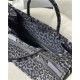 LARGE Dior BOOK TOTE Multicolor Mizza Embroidery Grey High