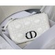 LARGE Dior CARO BAG Quilted Macrocannage Calfskin White High