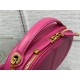 CD SIGNATURE OVAL CAMERA BAG Calfskin with Embossed CD Signature Fuchsia High