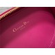 CD SIGNATURE OVAL CAMERA BAG Calfskin with Embossed CD Signature Fuchsia High