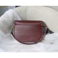 MEDIUM Dior BOBBY BAG Box Calfskin Burgundy High