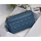 MEDIUM Dior CARO BAG Supple Cannage Calfskin Blue High