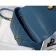 MEDIUM Dior CARO BAG Supple Cannage Calfskin Blue High