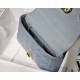 MEDIUM Dior CARO BAG Supple Cannage Calfskin Light Blue High