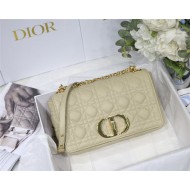 MEDIUM Dior CARO BAG Supple Cannage Calfskin Beige High