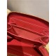 Dior CARO DETACHABLE CARD HOLDER Supple Cannage Calfskin Red High