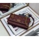 Dior CARO BELT POUCH WITH CHAIN Supple Cannage Calfskin Burgundy High