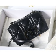 SMALL Dior CARO BAG Quilted Macrocannage Calfskin Black High