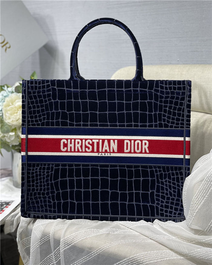 SMALL Dior BOOK TOTE Florilegio Embroidery High