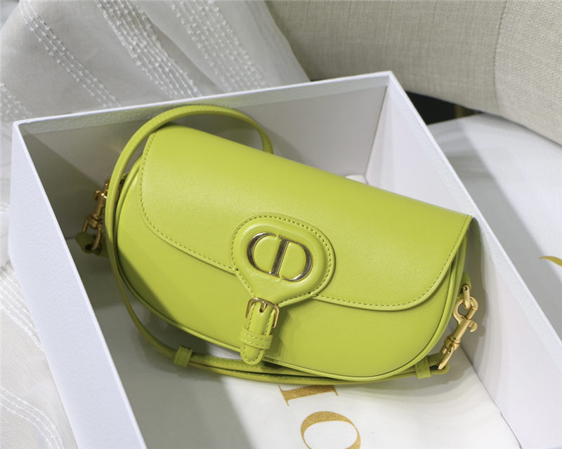 Dior BOBBY EAST-WEST BAG Box Calfskin Yellow High