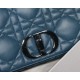 LARGE Dior CARO BAG Quilted Macrocannage Calfskin Ocean Blue High