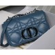 SMALL Dior CARO BAG Quilted Macrocannage Calfskin Ocean Blue High