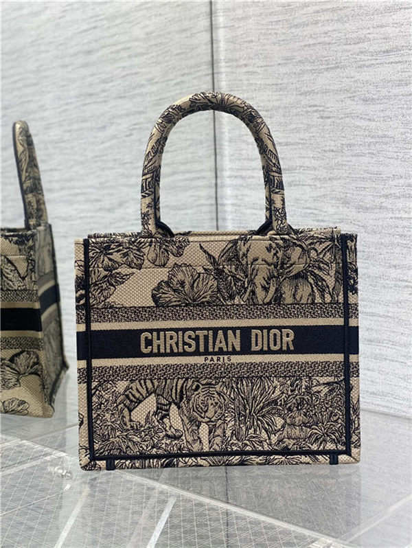 SMALL Dior BOOK TOTE Toile de Jouy Voyage Embroidery Beige High