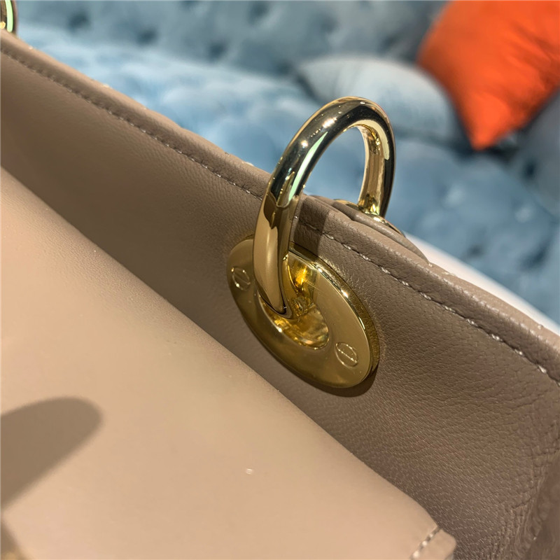 MEDIUM LADY Dior BAG Cannage Lambskin Enamel High 