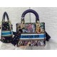 MEDIUM LADY D-LITE BAG Multicolor D-Constellation Embroidery High