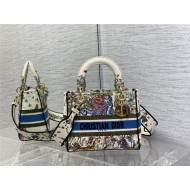 MEDIUM LADY D-LITE BAG Multicolor D-Constellation Embroidery High