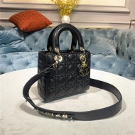 SMALL LADY Dior MY ABCDior BAG Cannage Lambskin Enamel Inside Suede High