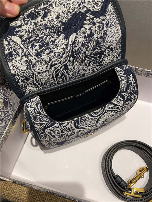 SMALL Dior BOBBY BAG Toile De Jouy Reverse Blue High