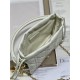 LADY DIOR TOP HANDLE DRAWSTRING MINI BAG White High