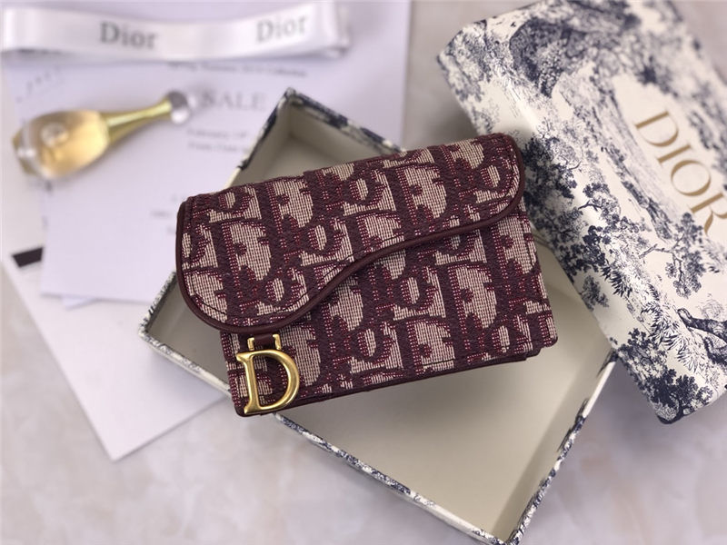 Dior SADDLE FLAP CARD HOLDER High